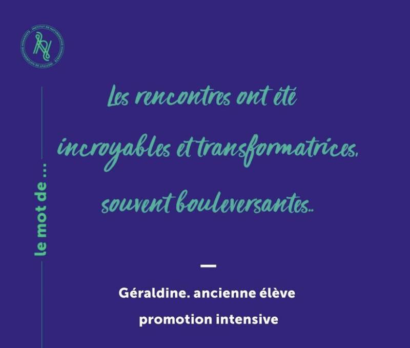 Le témoignage de Géraldine qui a fait une formation de naturopathie avec l'INH à Paris